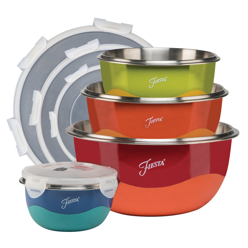 Fiesta Microwave Safe 8 Piece Mixing Bowl Set & Reviews Wayfair